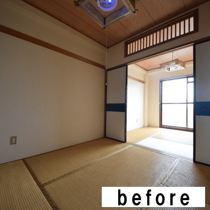岡部工務店が施工したアパートのリフォーム前の和室