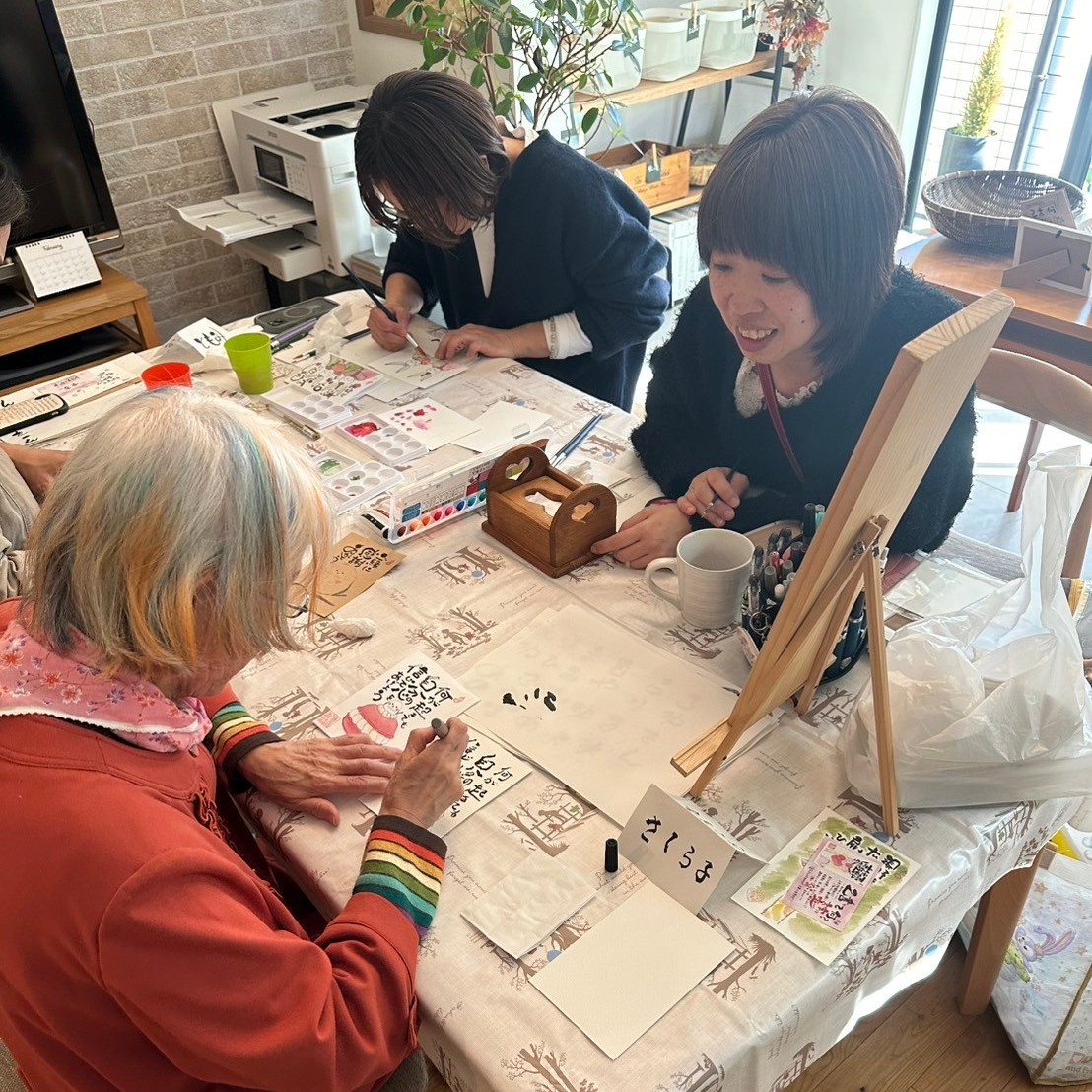 己書体験会の様子